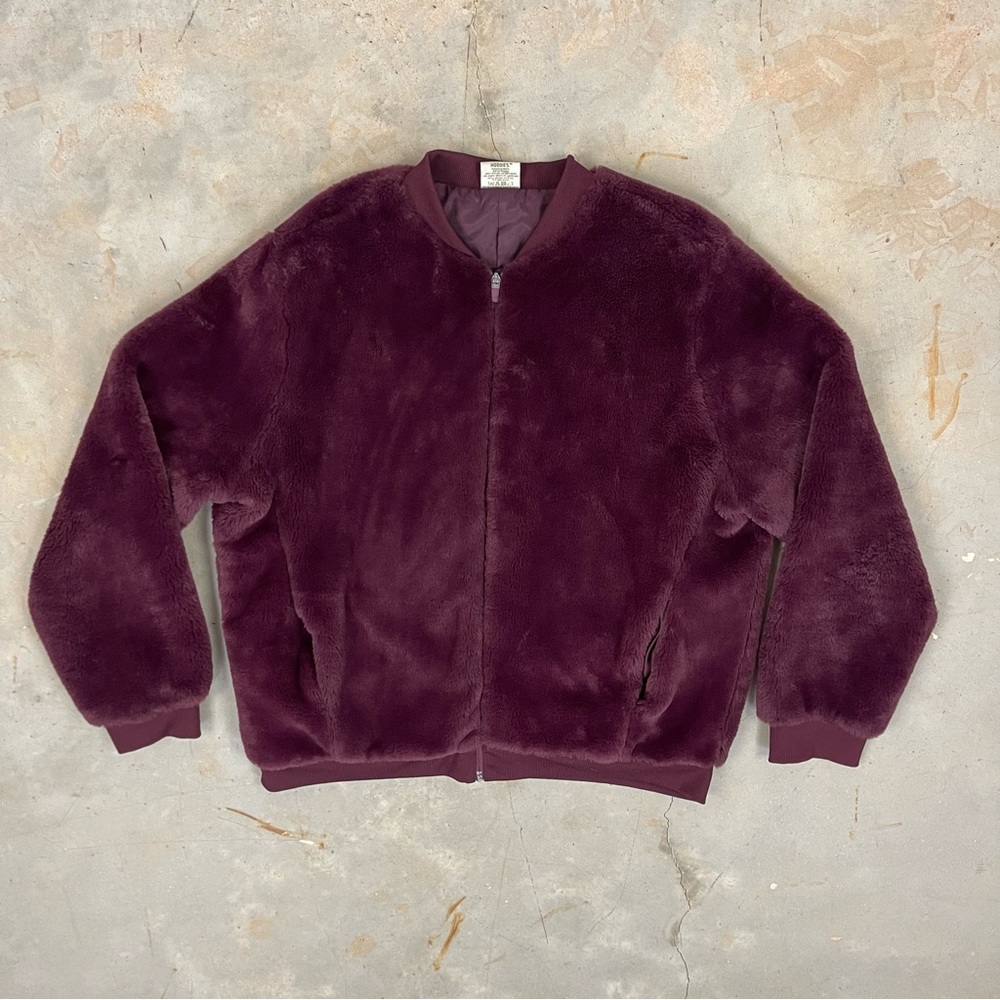 Faux fur bomber jacket